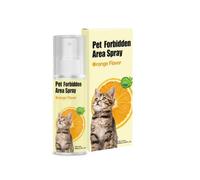 Spray Répulsif Chat Odeur Orange 100ml, Spray Interdiction Zone Interdite, Empêche Grattage, Morsure et Marquage Urinaire, Éduquer Votre Chat à Éviter Canapé, Meubles, Rideaux et Surfaces Sensibles