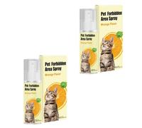 Spray Répulsif Chat Odeur Orange 100ml, Spray Interdiction Zone Interdite, Empêche Grattage, Morsure et Marquage Urinaire, Éduquer Votre Chat à Éviter Canapé, Meubles, Rideaux et Surfaces Sensibles