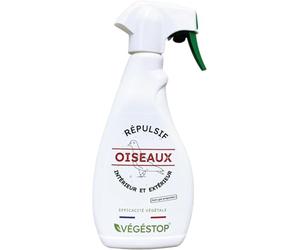 Spray Répulsif Oiseaux - Liquide - 500 ml - Origine végétale - Utilisation facile - Pour éloigner pigeons, corbeaux, pies, corneilles, étourneaux, mouettes - Pulvérisateur