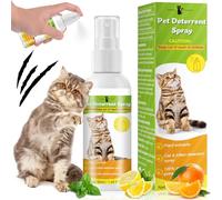 Spray répulsif pour chat - 50 ml - Répulsif d'intérieur pour chats - Apaisant pour chats - Spray anti-rayures - Pour plantes, sols, meubles, protège votre maison
