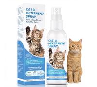 Spray Répulsif pour Chats, Répulsif & Borne pour Chats Naturel, Efficace Dishabituant Chats pour Intérieur et Extérieur, Spray qui éloigne les Chats et protège les Meubles, le Jardin et canapé