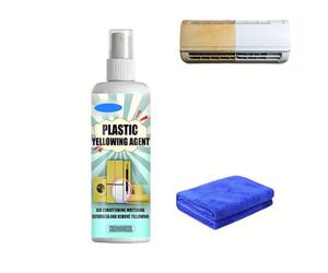 Spray restaurateur de jaunissement pour plastique - 100 ml - Nettoyant pour plastique - Jaunissement - Détachant de nicotine - Spray de nettoyage - Dissolvant de jaunissement pour PVC et surfaces en