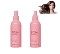 Spray revitalisant hydratant instantané 5 en 1, soin capillaire à la kératine, revitalisant anti-frisottis sans rinçage, démêlant nourrissant, protecteur thermique, sûr pour cheveux colorés (2pcs)