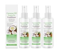 Spray revitalisant sans rinçage à l'huile de coco - Brume capillaire naturelle pour cheveux secs, abîmés et bouclés - Contrôle léger des frisottis, hydratation intense (3)