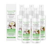 Spray revitalisant sans rinçage à l'huile de coco - Brume capillaire naturelle pour cheveux secs, abîmés et bouclés - Contrôle léger des frisottis, hydratation intense (5)