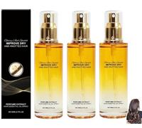 Spray revitalisant sans rinçage pour cuir chevelu et cheveux, huile capillaire parfumée réconfortante, Costume pour les cheveux secs, crépus et endommagés (80ml, 3pcs)