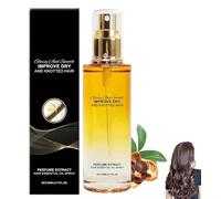 Spray revitalisant sans rinçage pour cuir chevelu et cheveux, huile capillaire parfumée réconfortante, Costume pour les cheveux secs, crépus et endommagés (80ml, 1pcs)