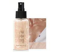 Spray Scintillant Corps, Huile Éclatante Corps, Spray Illuminateur Liquide for le Visage, Illuminateurs et Illuminateurs Hydratants Légers, Imperméables et Non Collants(#02)