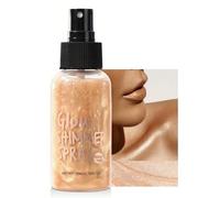 Spray Scintillant Corps, Huile Éclatante Corps, Spray Illuminateur Liquide for le Visage, Illuminateurs et Illuminateurs Hydratants Légers, Imperméables et Non Collants(#03)