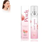 Spray Soin de La Bouche 20ml, Spray Haleine Fraiche, éLimine La Mauvaise Haleine, Spray RafraîChissant Pour L'Haleine avec Buse de Type Presse, Effet Longue Durée, Vaporisateur Buccal-pêche blanche