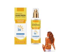 Spray solaire cheveux et cuir chevelu SPF 30, spray de protection UV non gras aux extraits naturels, formule hydratante légère pour le soin du cuir chevelu et des cheveux (1)