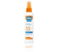 Mixa Solaire Peaux Sensibles - Spray Soin Solaire Haute Protection SPF 30+ UVA, UVA longs, UVB - Visage et Corps - Adultes et Enfants - Résistant à l'Eau et au Sable - Hypoallergénique - 150 ml
