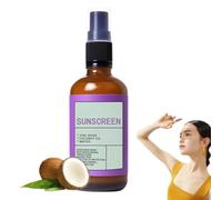 Spray solaire, écran solaire bloquant au zinc et à l'huile de coco, protection solaire naturelle hydratante pour le visage et le corps (1 pièce)