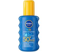 Spray solaire enfant SPF50+ 200 ml, protection élevée visage et corps, résistant à l’eau, hydrate peaux sensibles