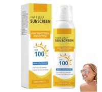 Spray solaire SPF 100 pour cheveux et cuir chevelu, brume de protection UV à large spectre, spray léger et non gras prévenant la décoloration et les dommages causés par le soleil, 100 ml (1Pièce)