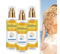 Spray solaire SPF 30 pour cheveux et cuir chevelu,spray thermoprotecteur cheveux,brume solaire,non gras, empêche la décoloration et le séchage,protection UV pour cuir chevelu et les raies,100ml (3)