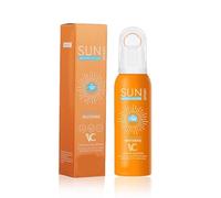 Spray solaire SPF 50 à 360°, sans danger pour les récifs et résistant à l'eau, protection UVA/UVB à large spectre, couvrance uniforme, léger et non gras