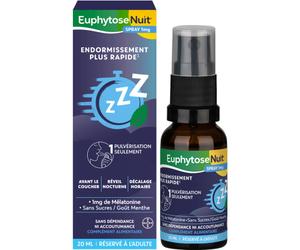 Spray Sommeil EuphytoseNuit 1mg Mélatonine Goût Menthe 130 Pulvérisations