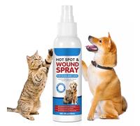 Spray Vétérinaire pour Plaies des Chiens et Chats,120ml - Anti-Démangeaisons et Anti-Inflammatoire,Apaise Naturellement les Irritations,Rougeurs et Infections Cutanées,Régénère et Répare la Peau