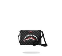 SPRAYGROUN Pochette Shark in Paris Bubbly Black Check crossover | Dragonne amovible, poignée avant et poche cachée