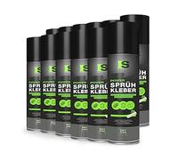 Spraytive 12 x 500 ml de colle en spray : pour textiles, non-tissés, mousse, cuir, ciel de toit, tapis, papier et plus encore - Forte adhérence permanente avec réglage de pulvérisation variable