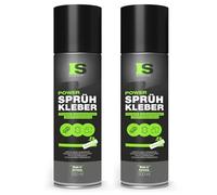 Spraytive 2 x 500 ml de colle en spray Power : pour textiles, non-tissés, mousse, cuir, ciel de toit, tapis, papier et plus encore - Forte adhérence permanente avec réglage de pulvérisation variable