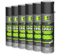 Spraytive 6 x 500 ml de spray silicone - Lubrifiant et spray de glissement pour voiture, caoutchouc, plastique et métal - Incolore, hydrofuge, sans résidu - de -50 °C à +250 °C - Fabriqué en Allemagne