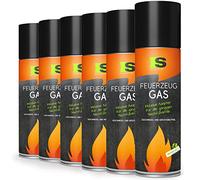 Spraytive Lot de 12 gaz butane XXL de 500 ml pour brûleurs de flammes et briquets - Gaz de briquet avec adaptateur de remplissage - Compatible avec briquets Clipper, jet flamme, brûleur de cuisine,