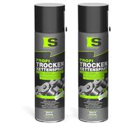 Spraytive Lot de 2 sprays de chaîne sèche professionnels de 500 ml - Spray de chaîne avec PTFE - Graisse de chaîne pour vélo, moto, machines et roues dentées - Adhérence forte - Pas d'essorage