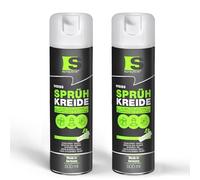 Spraytive Lot de 2 sprays de craie blanche de 500 ml - Peinture à la craie lumineuse lavable, spray de marquage extérieur, marquage de sol, spray de marquage temporaire pour asphalte, herbe, béton