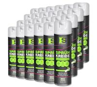 Spraytive Lot de 24 sprays de craie en spray de 500 ml - Rose fluo - Lavable - Pour extérieur - Marquage de sol - Spray de marquage temporaire pour asphalte, herbe, béton