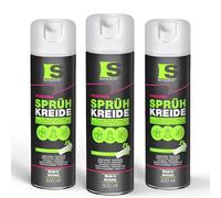 Spraytive Lot de 3 sprays de craie en spray de 500 ml - Rose fluo - Lavable - Pour extérieur - Marquage de sol - Spray de marquage temporaire pour asphalte, herbe, béton
