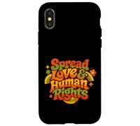 Spread Love & Human Rights Protest Citation Art coloré Coque pour iPhone X/XS