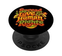 Spread Love & Human Rights Protest Citation Art coloré PopSockets PopGrip Adhésif