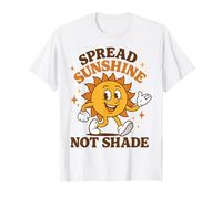 Spread Sunshine Not Shade Cute Groovy Kindness Positivity T-Shirt