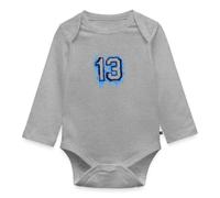 Spreadshirt 13 Marseille Graffiti Bouches-du-Rhône Fierté Marseillaise Body Manches Longues Bébé Bio, 92 (1,5-2 ans), gris chiné