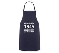 Spreadshirt 1945 Vintage Cadeau Anniversaire 80 Ans Récolte Grand Cru Classé Humour Tablier Cuisine, taille unique, marine