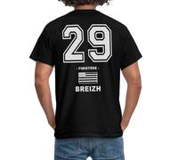 Spreadshirt 29 Finistère Breizh Bretagne T-Shirt Homme, L, Noir