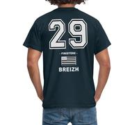 Spreadshirt 29 Finistère Breizh Bretagne T-Shirt Homme, M, Marine