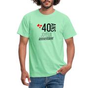 Spreadshirt 40 Ans Joyeux Anniversaire avec Cœurs Cadeau Anniversaire T Shirt Homme, M, Vert Menthe