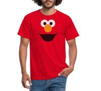 Spreadshirt 5 Rue Sésame Elmo Visage T-Shirt Homme, XL, Rouge