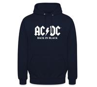 Spreadshirt AC/DC Back in Black Album Logo Blanc Sweat À Capuche Unisexe