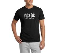 Spreadshirt AC/DC Back in Black Album Logo Blanc T Shirt Homme