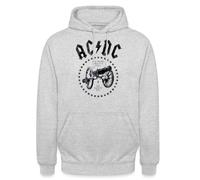 Spreadshirt AC/DC for Those About to Rock Logo avec Canon Sweat À Capuche Unisexe, L, Gris Clair chiné