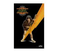 Spreadshirt AC/DC High Voltage Angus Young Éclair Poster 60x90 cm, taille unique, blanc
