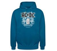 Spreadshirt AC/DC Logo avec Prise De Courant Plug Me in Sweat À Capuche Unisexe, XXL, Bleu Profond