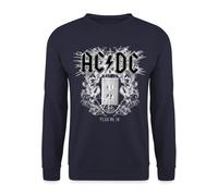 Spreadshirt AC/DC Logo avec Prise De Courant Plug Me in Sweat Unisexe, XXL, Marine