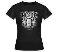 Spreadshirt AC/DC Logo avec Prise De Courant Plug Me in T-Shirt Femme, M, Noir