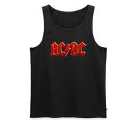 Spreadshirt AC/DC Logo Classique Éclair Débardeur Homme Bio, XL, Noir