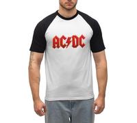 Spreadshirt AC/DC Logo Classique Éclair T Shirt Baseball Homme